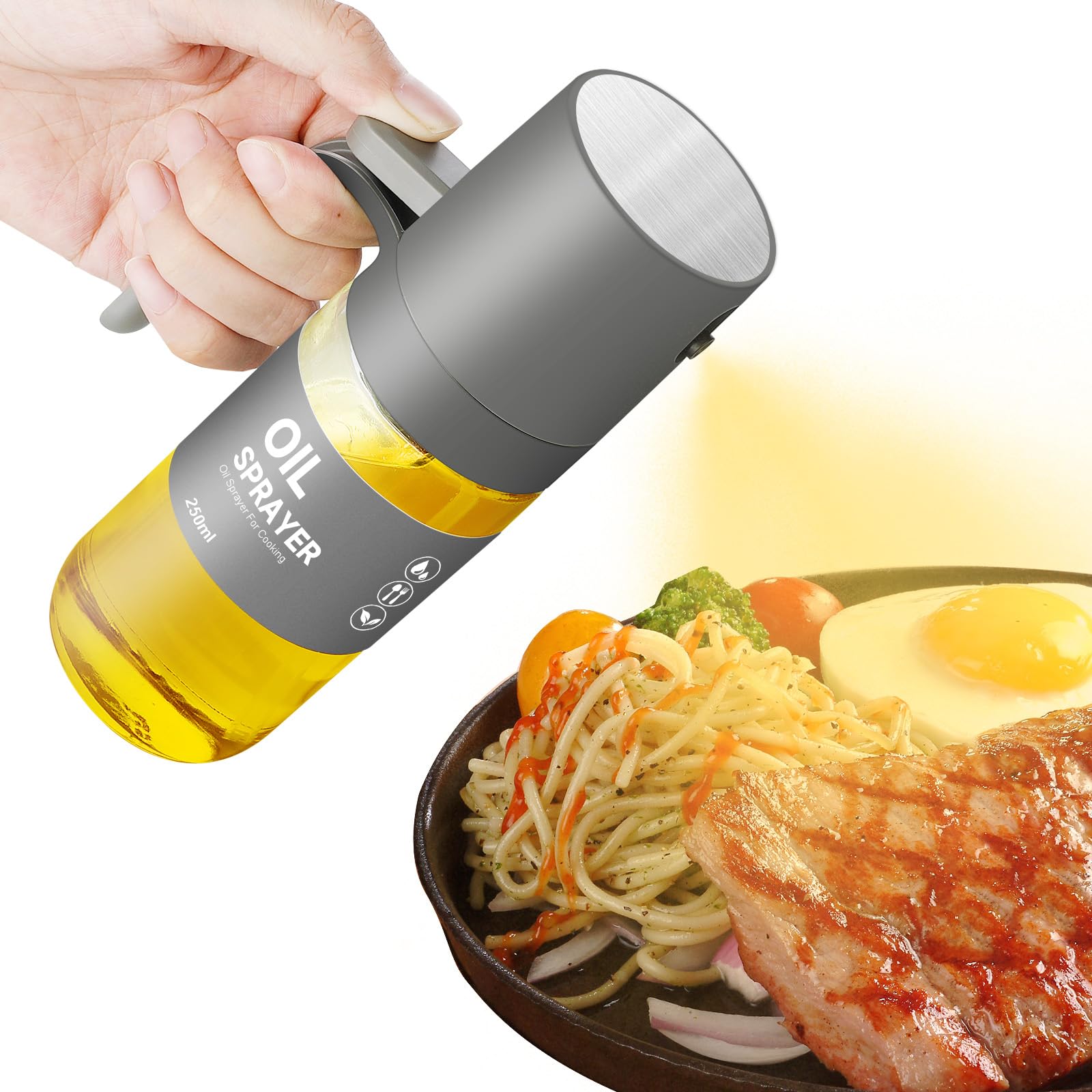 Spruzzatore Olio Vetro 250ml - Nebulizzatore Per Olio D'Oliva, Aceto E Salse - Foto 8