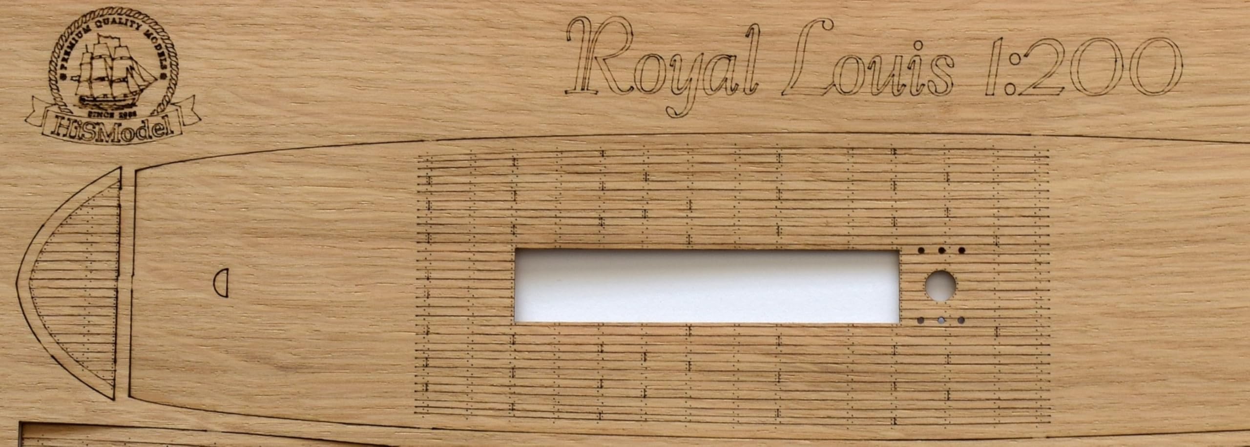 HiSModel Royal Louis 1:200 - Tavola in legno di quercia, accessori per modellini navali, 0,3 mm