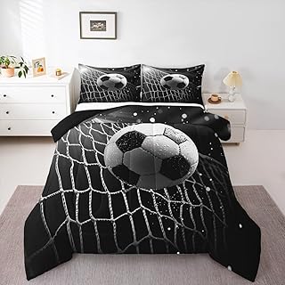 Erosebridal Sports Bedding Comforter Sets Soccer Boys Comforter Set King...