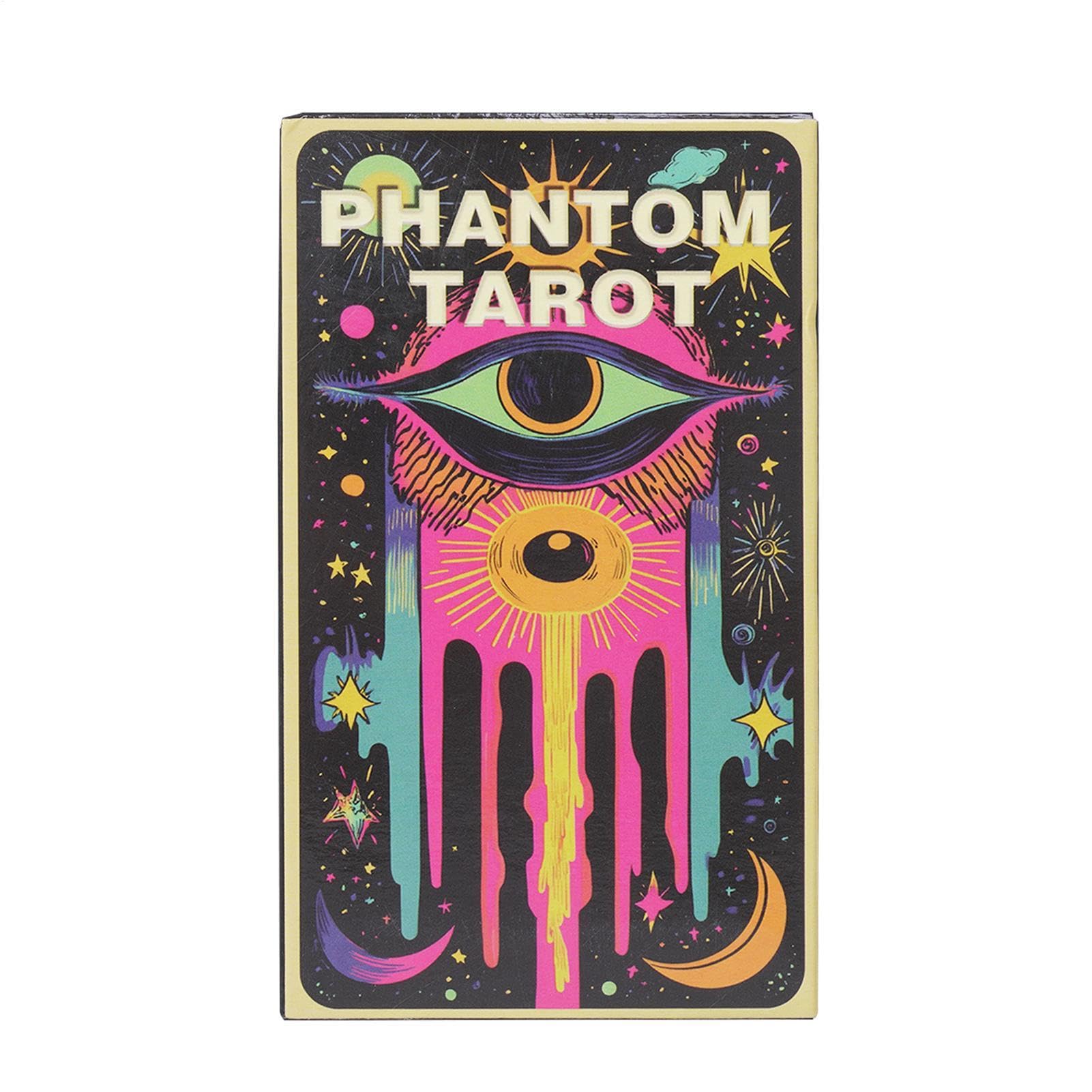 Amazon.co.jp: ファントムダークタロットカード、意味のあるクラシックな78枚のカードタロットデッキ、占い、占いセット、神秘的なオラクルカード、初心者、専門家、愛好家向け、10.3x6cm  : おもちゃ