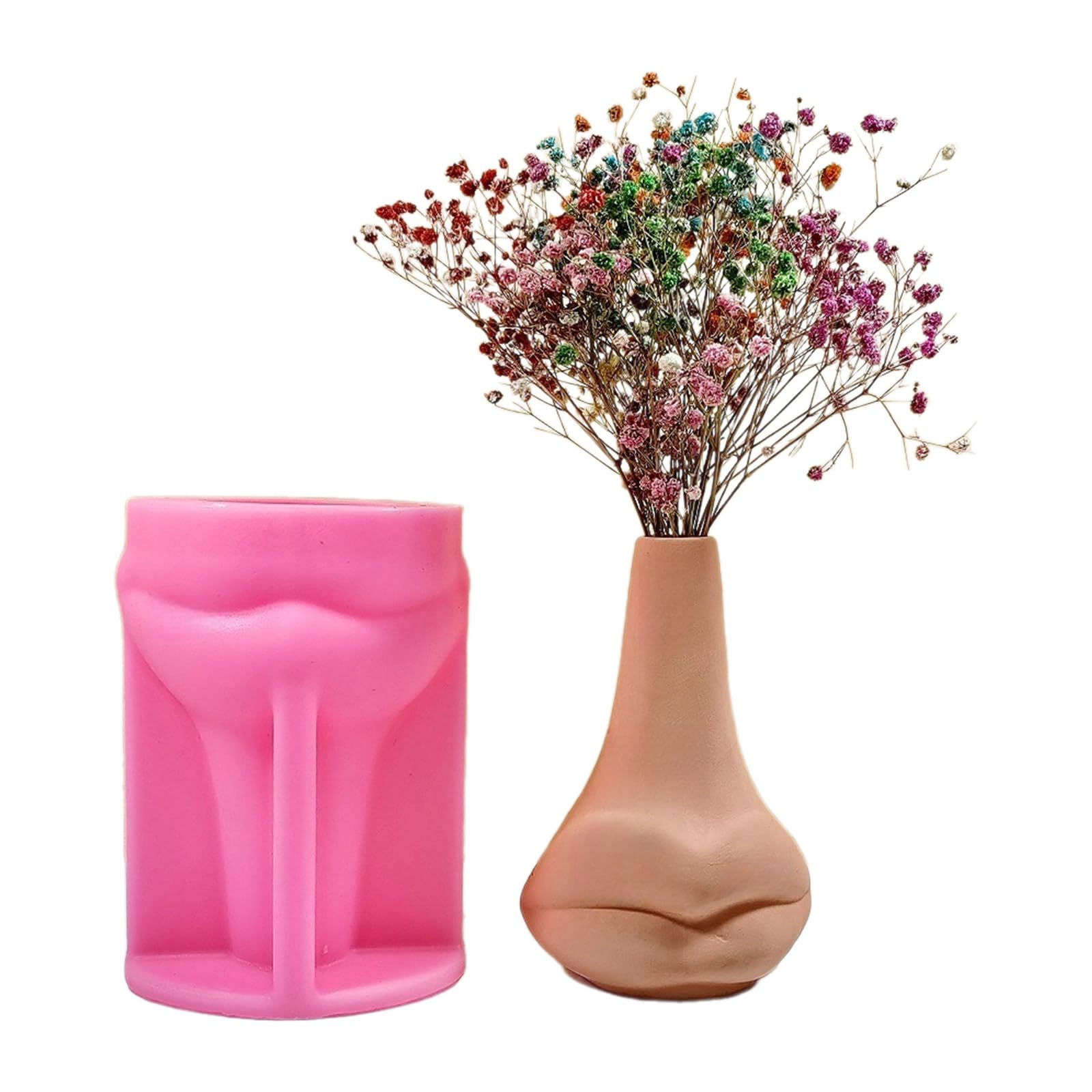 Moule en silicone pot de fleurs ciment résine et béton