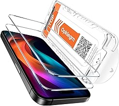 Opkiegrn 2 Pieces Tempered Glass Screen Protector for iPhone 16/iPhone 15 [Automatic Dusting] Simple Installation, Bubble Free, Anti-Scratch, 9H Hardness Ultra HD Full Coverage Film