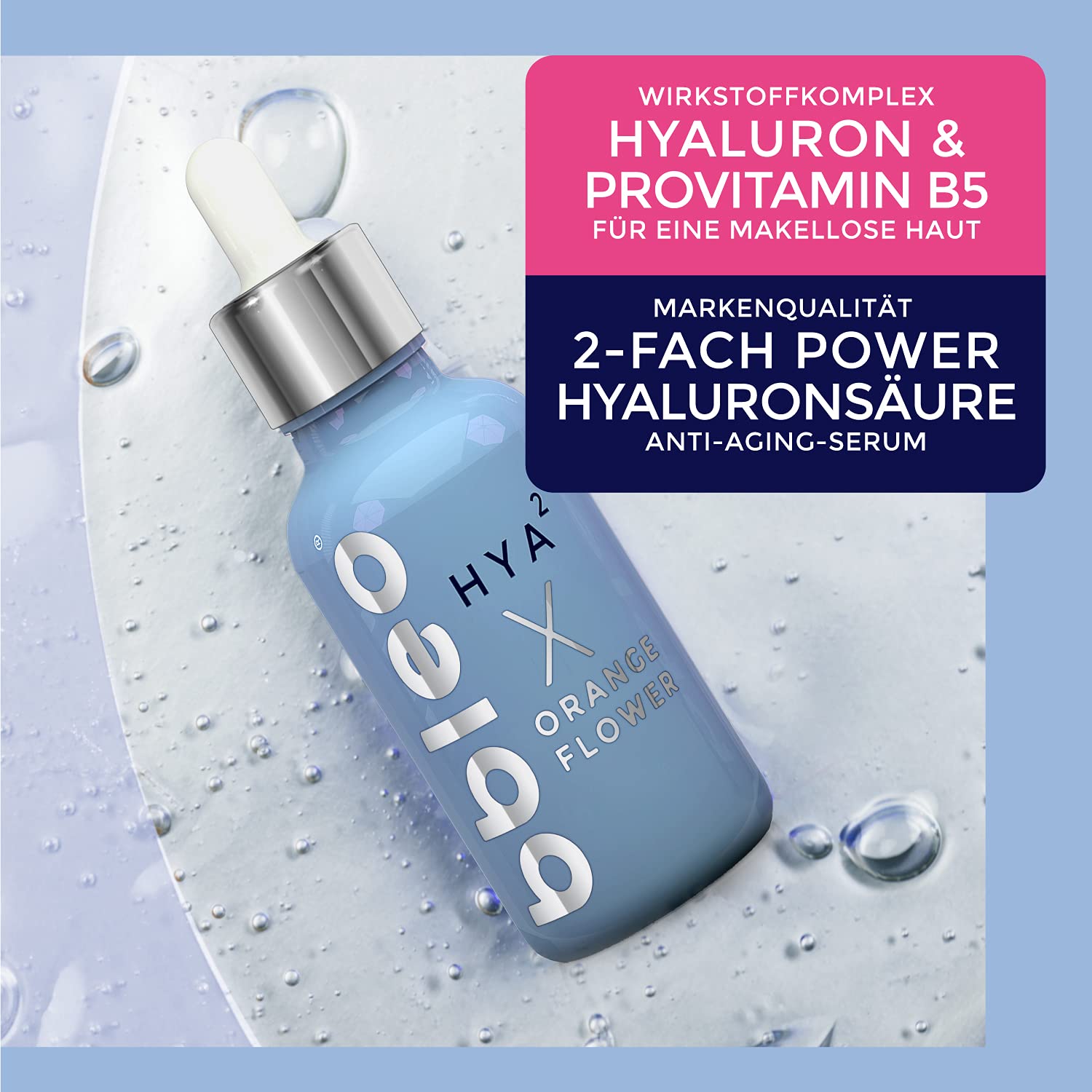BBLEO Hya² X Orange Flower High Dose Hyaluronic Serum with Orange Water Moisturising Natural Cosmetics for Day and Night Care Made in Germany - Image 2
