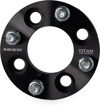 1 Inch Wheel Adapter 4x100 to 4x4.25 Compatible with Honda Civic, Mazda Miata, Toyota Corolla & Celica - 4x108 Wheel-Side, 67.1mm Bore, 12x1.5 Studs, 25mm, Black - Single