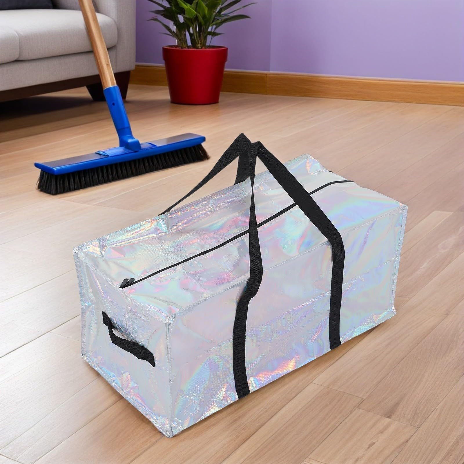 PRETYZOOM 4 Piezas Bolsa de Mudanza para Almacenamiento y Asas Anchas Extra Grande de Tela Oxford con Cremallera Reforzada y Transporte de Ropa