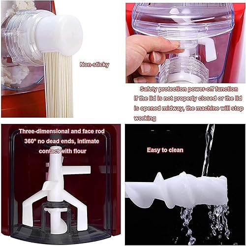 Miniatura 6 de Extrusora automática de pasta, prensa eléctrica para pasta, con 13 moldes de fideos, automática para crear tu propia deliciosa pasta fresca,