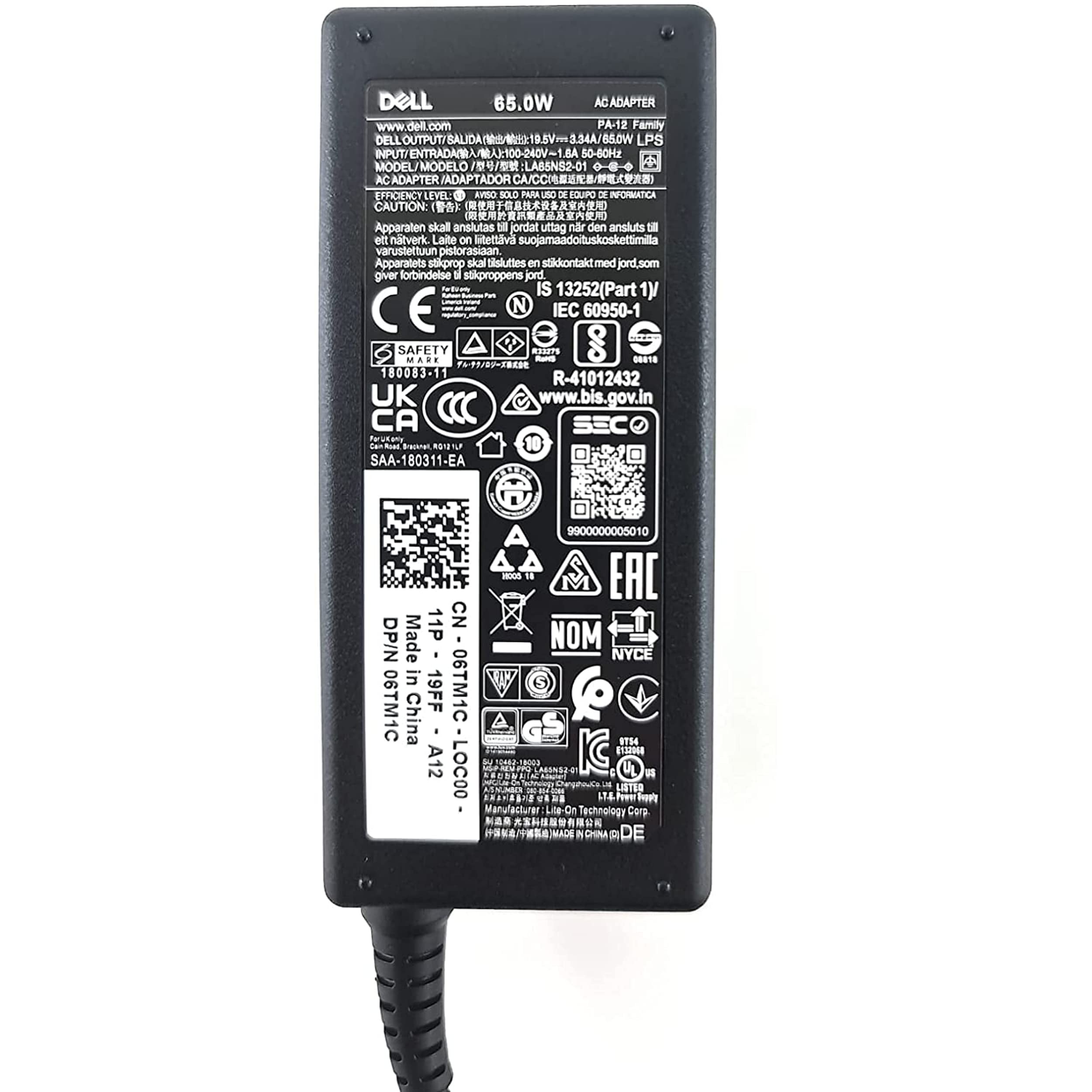 Alimentatore Dell Originale 65W - Per Latitude, Inspiron, XPS, Vostro, Optiplex, Con Connettore 4.5mm - Foto 5