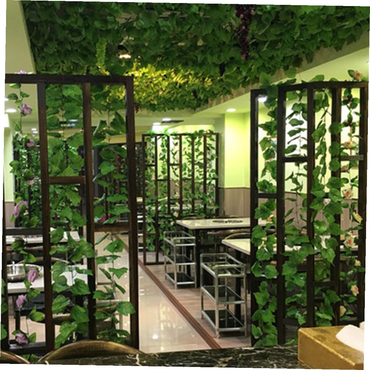 SHERCHPRY 36 Stück Dekoration hängende Schaukel Wand simulierte Rattans Girlande Blätter Fenster Regal Zubehör Efeigrün Pflanzen Laub Dekorationen Rattan Zaun Blatt Garten Eukalyptus DIY Pflanze Faux