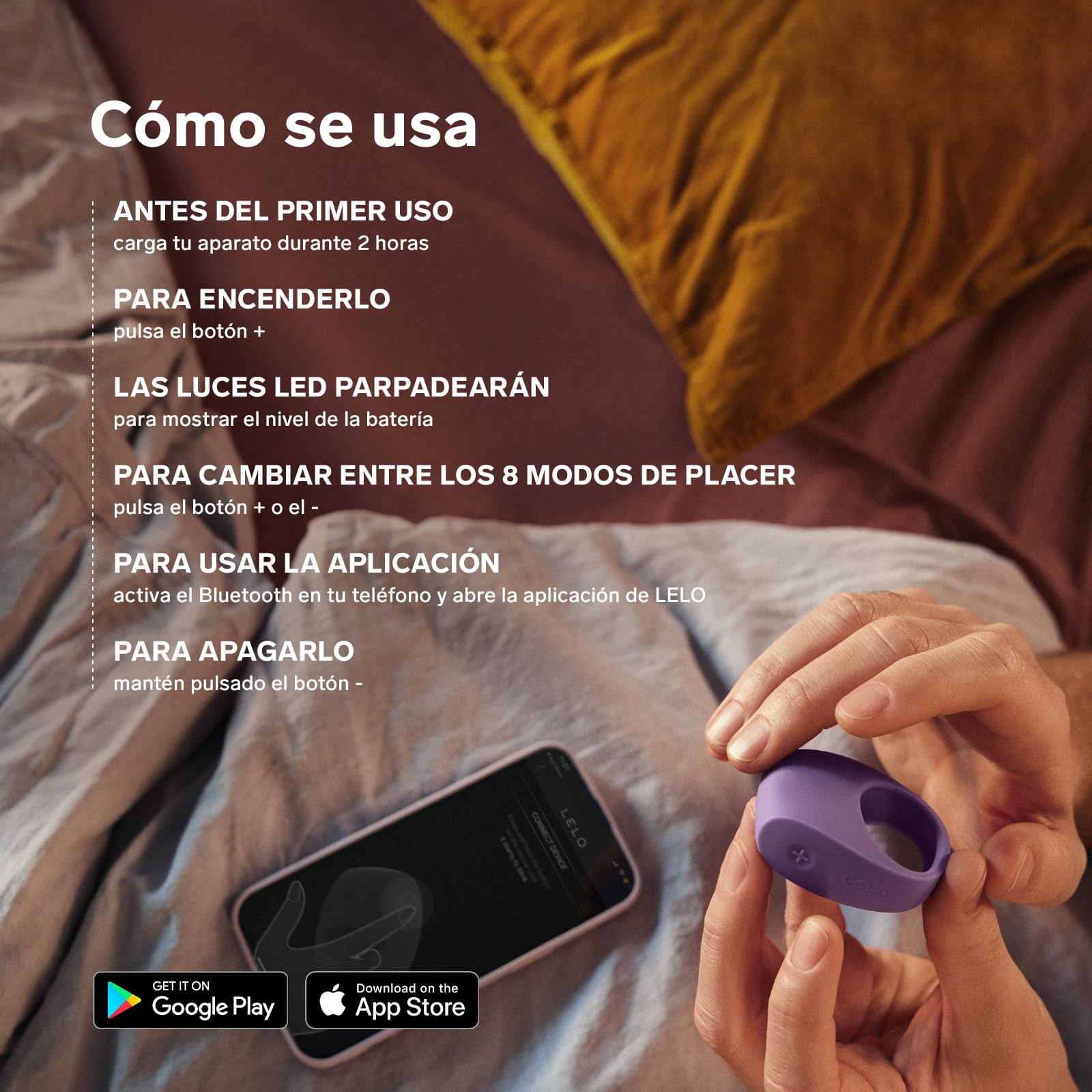 LELO TOR 3 Anillo Pene Masculino Vibrador en Conectado a Aplicación y con 8 Modos para Intensificar el Placer, Black