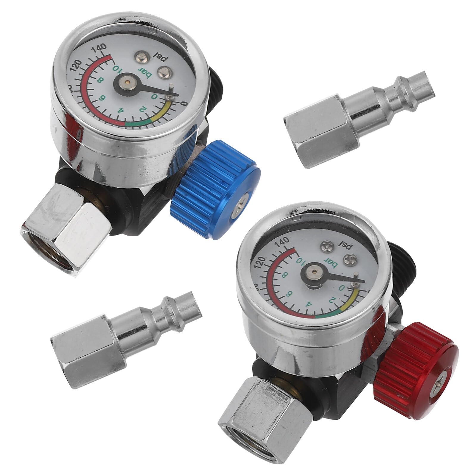 ibasenice Sprühdruckregler mit Manometer aus Metall für Luftkompressor