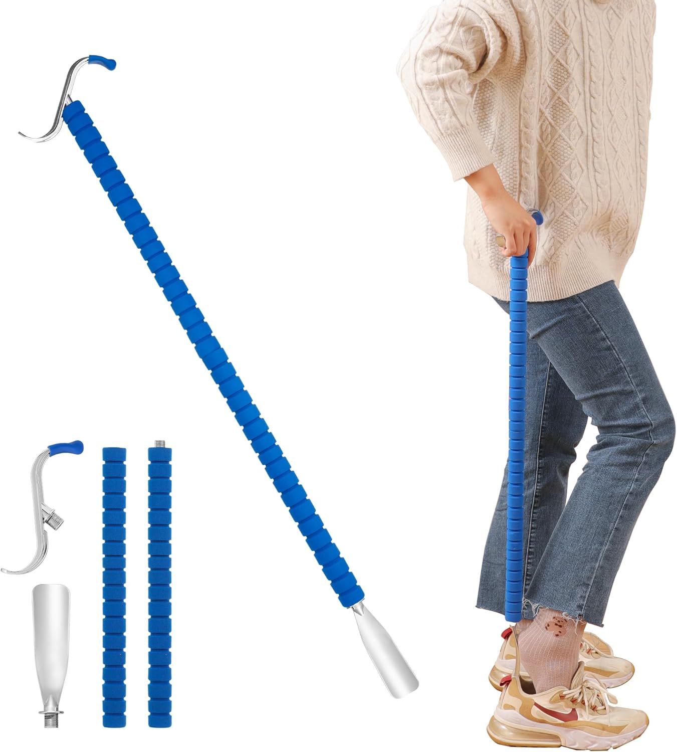 Fanwer Shoe Horn, Dressing Stick, Sock Remover Long Shoe Horn, Shoe