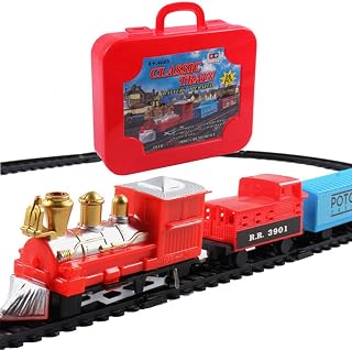 MRlegendary Electric Train Toy, Christmas Electric Rail Car Train Toy Children's Electric Educational Toy Electric Educational Toy Railway Train Set For 3-8 Year Old Boys Girls Gifts