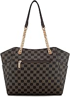 Vista 92 de Montana West Bolso de mano para mujer con asa superior con cadena Gris/Negro