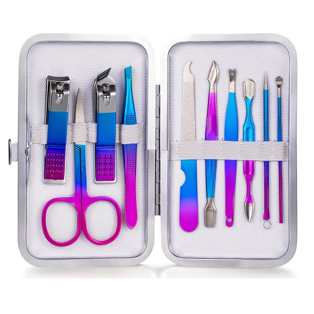 Kit de manucure pour ongles épais avec ciseaux et coupe-ongles en acier