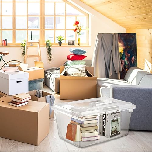 Miniatura 8 de CURTA Paquete de 4 cajas de almacenamiento de alimentos con tapa, recipientes de almacenamiento de alimentos de policarbonato de grado comercial