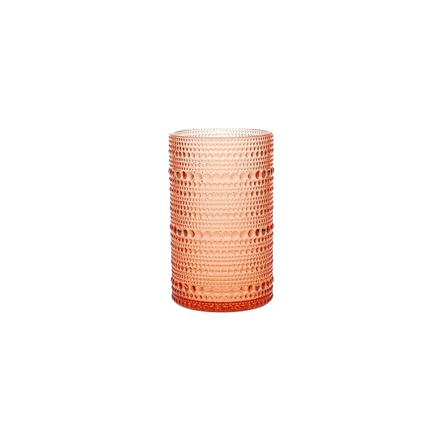FORTESSA Orbetto Outdoor Hobnail Plastic Drinkware 13 Ounce Iced Beverage Cocktail Glass Set of 4 Break-Resistant Acrylic Drinkware