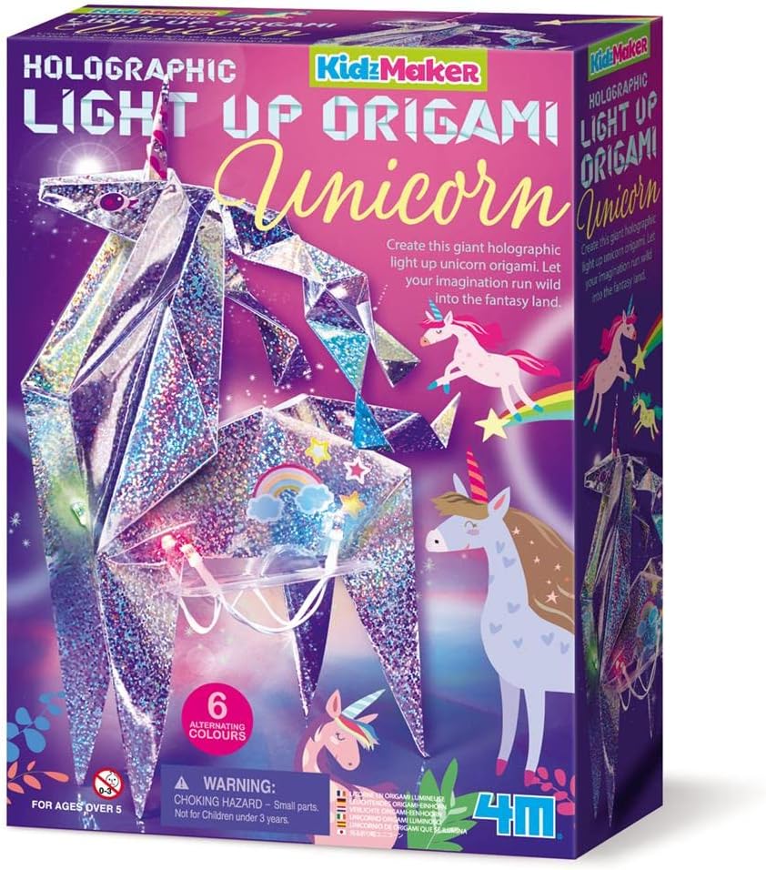 4M KidzMaker Light Up Origami Unicorn