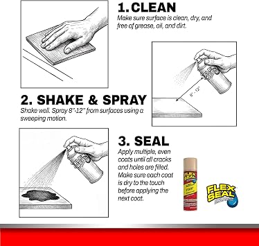 Flex Seal, 14 oz, Almond, Stop Leaks Instantly, Waterproof Rubber Spray On Sealant Coating, Perfect for Gutters, Wood, RV, Campers, Roof Repair, Skylights, Windows, and More