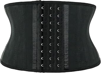 Atbuty Super Short Torso Waist Trainers Cincher Corset Tummy Shaper Slimming Latex Girdle