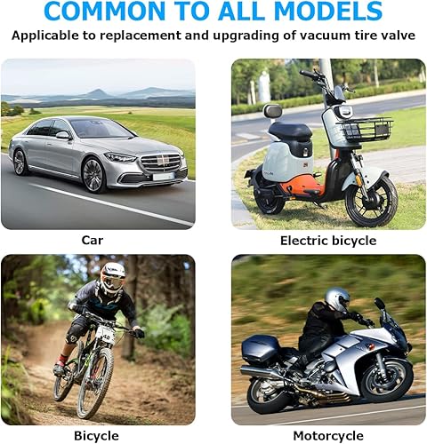 Miniatura 6 de Tapones de vástago de válvula de neumático Crown, 4 piezas de tapas de aire de vástago de automóvil hechas a mano con diamantes de imitación