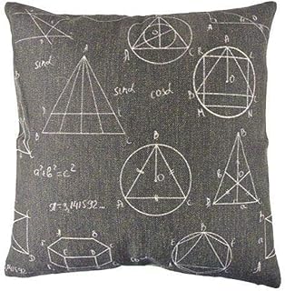 Babydo Pillowcase Blk Math Geometry Equ Nerd Cama Y Funda De Almohada para Automóvil Cremallera Oculta Fundas De Almohada para El Hogar Sofá Cuadrado Poliéster Silla De Regalo Decorativa