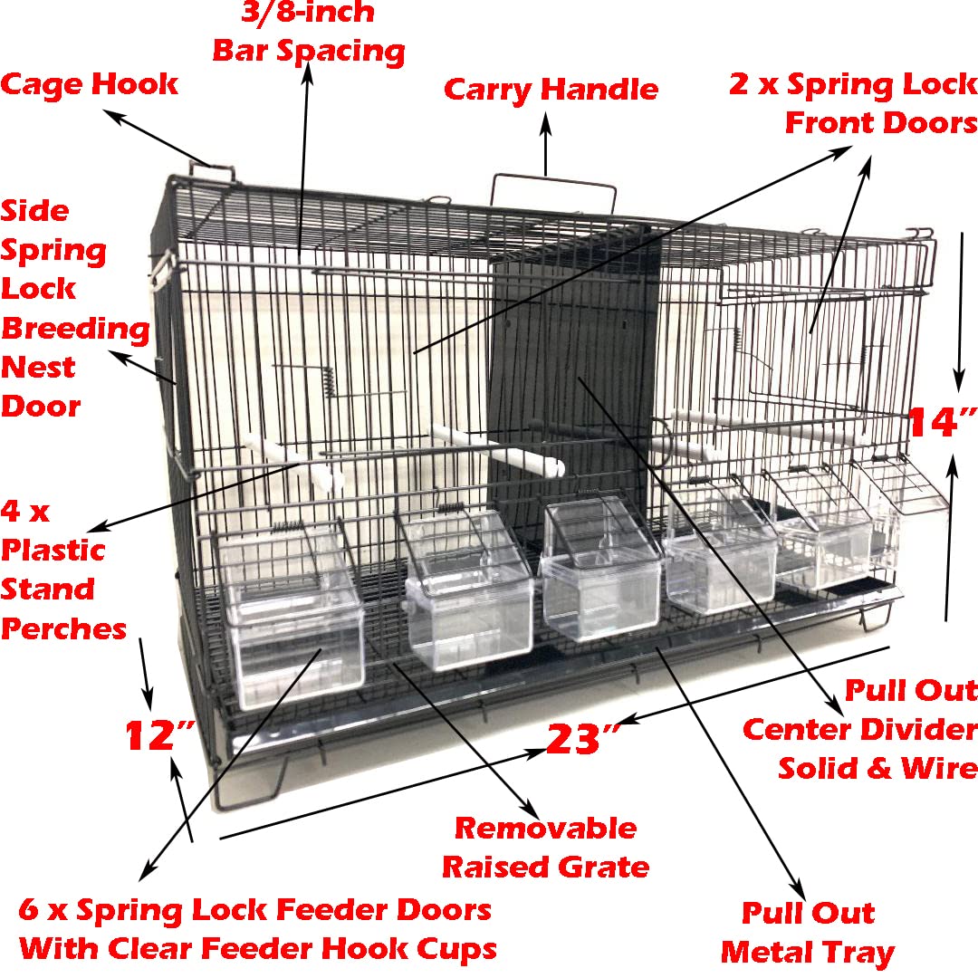 Buy Mcage 4 of Stack and Lock Double Breeder Cage Bird Breeding Cage
