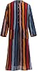 IDOPIP Men's Muslim Thobe Long Sleeve Striped Robe Gown Arab Islamic Kaftan Abayas Dress Middle East Dubai Ramadan Clothing