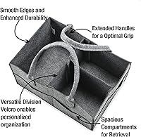 Vista 3 de PandaEar Baby Diaper Caddy Organizer, Portable Travel Diaper Organizer, Nursery Caddy Basket with Divided Design