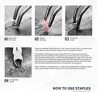 Vista 3 de Allturn Soldador de plástico, kit de soldadura de plástico 2 en 1, pistola de soldadura de grapas calientes, kit de reparación de parachoques
