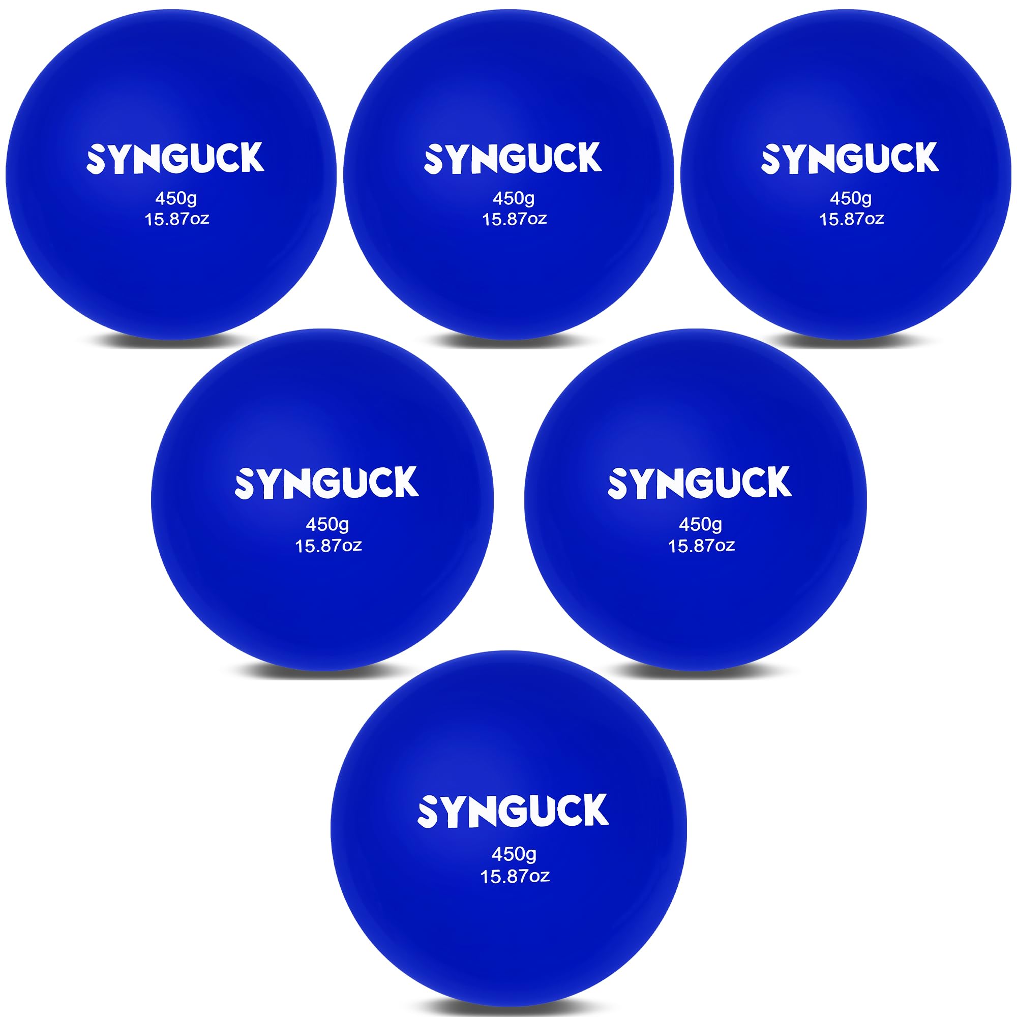 SYNGUCK 4/6 Pack Weighted Plyo Balls Set for Baseball & Softball Training - Improve Power, Pitching, Hitting - Perfect for Yoga, Fitness, Plyometrics
