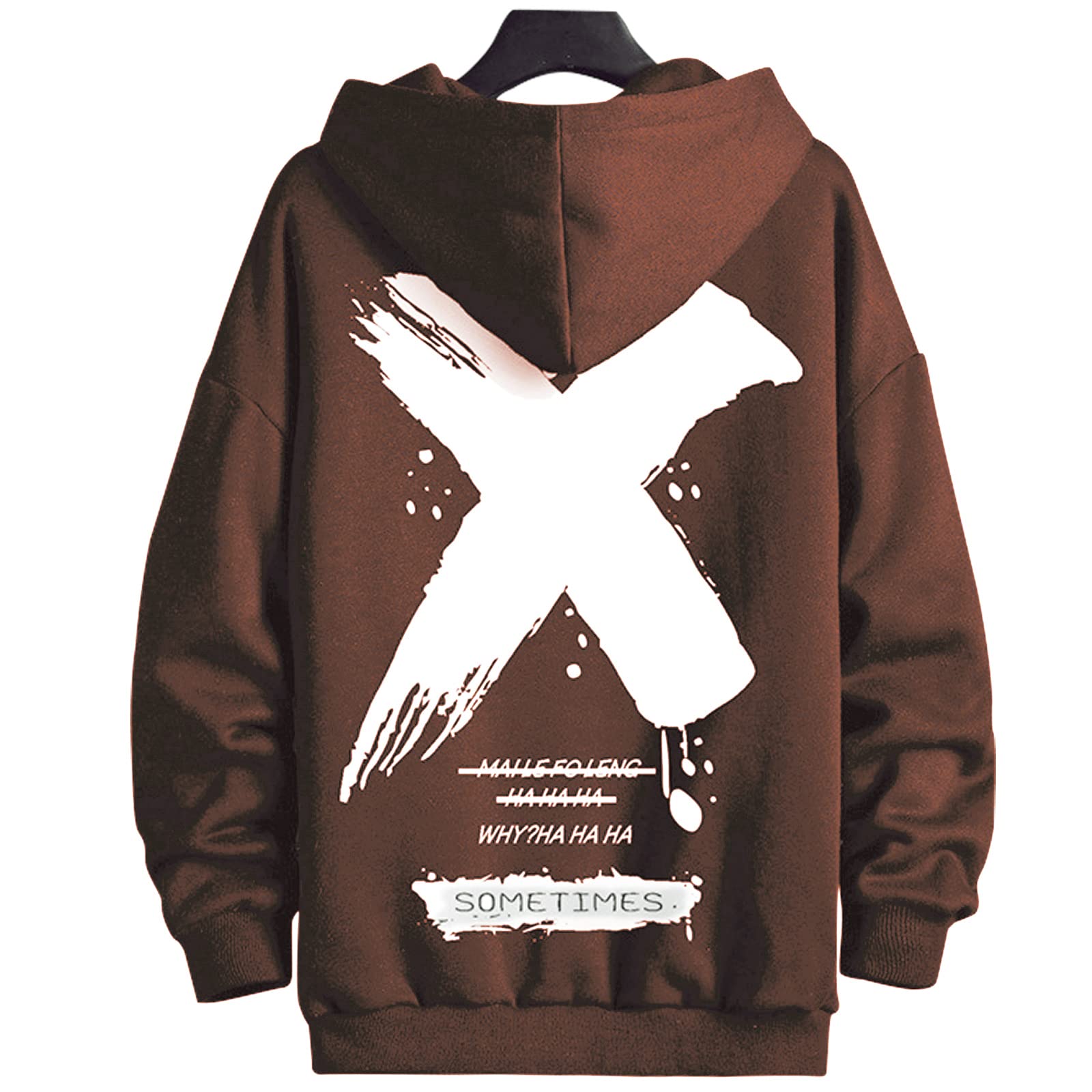 Moshtashio Felpa Uomo con Cappuccio Unisex Hip Hop a Maniche Lunghe Sweatshirt Pullover Uomo Felpe Stampa di Lettere Hoodie Uomo Autunno Inverno
