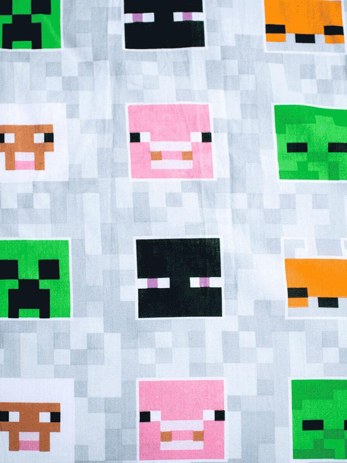 Minecraft Adventure Pojedyncze prześcieradło z gumką, 100% bawełna, prześcieradło z gumką, duża poszewka na poduszkę, dwustronne prześcieradło dla dzieci, wygodne i oddychające, uroczy wzór z