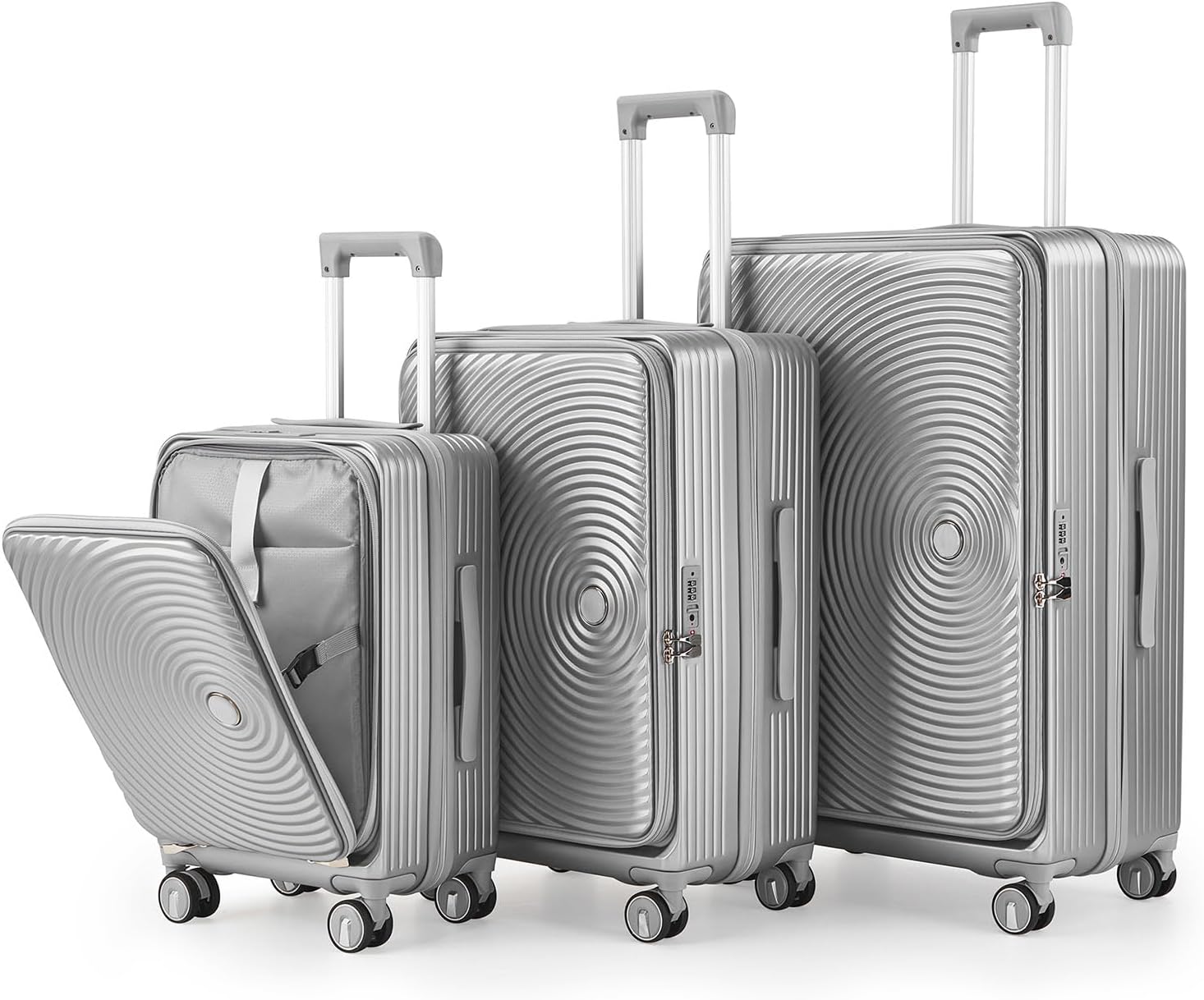 TRAVELEO 3-Piece Expandable PC Luggage Set with TSA Lock