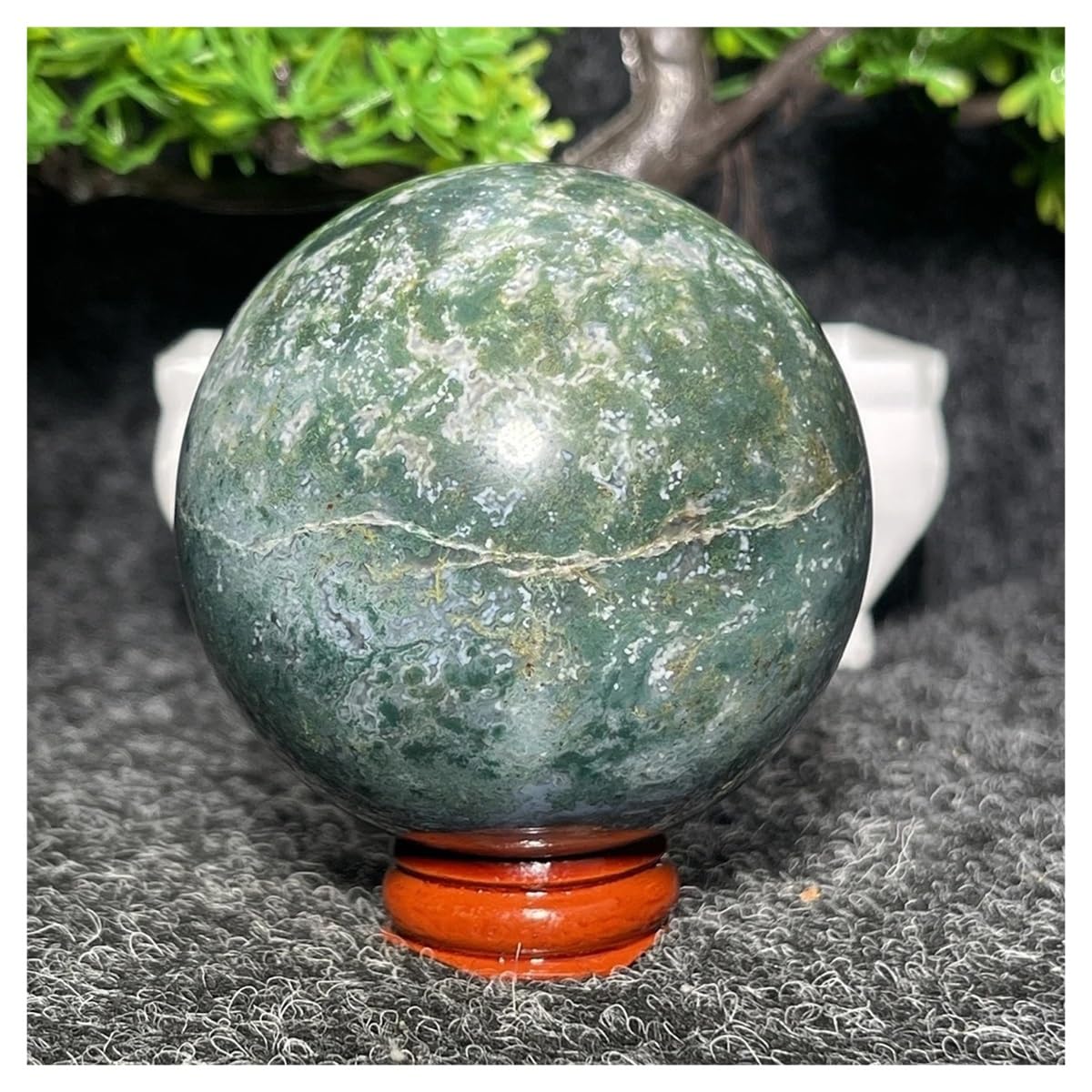 LQYXGS Crystal Stone Home Decor More Than 60mm Natural Agate Sphere Home Decoration(405g 66mm)
