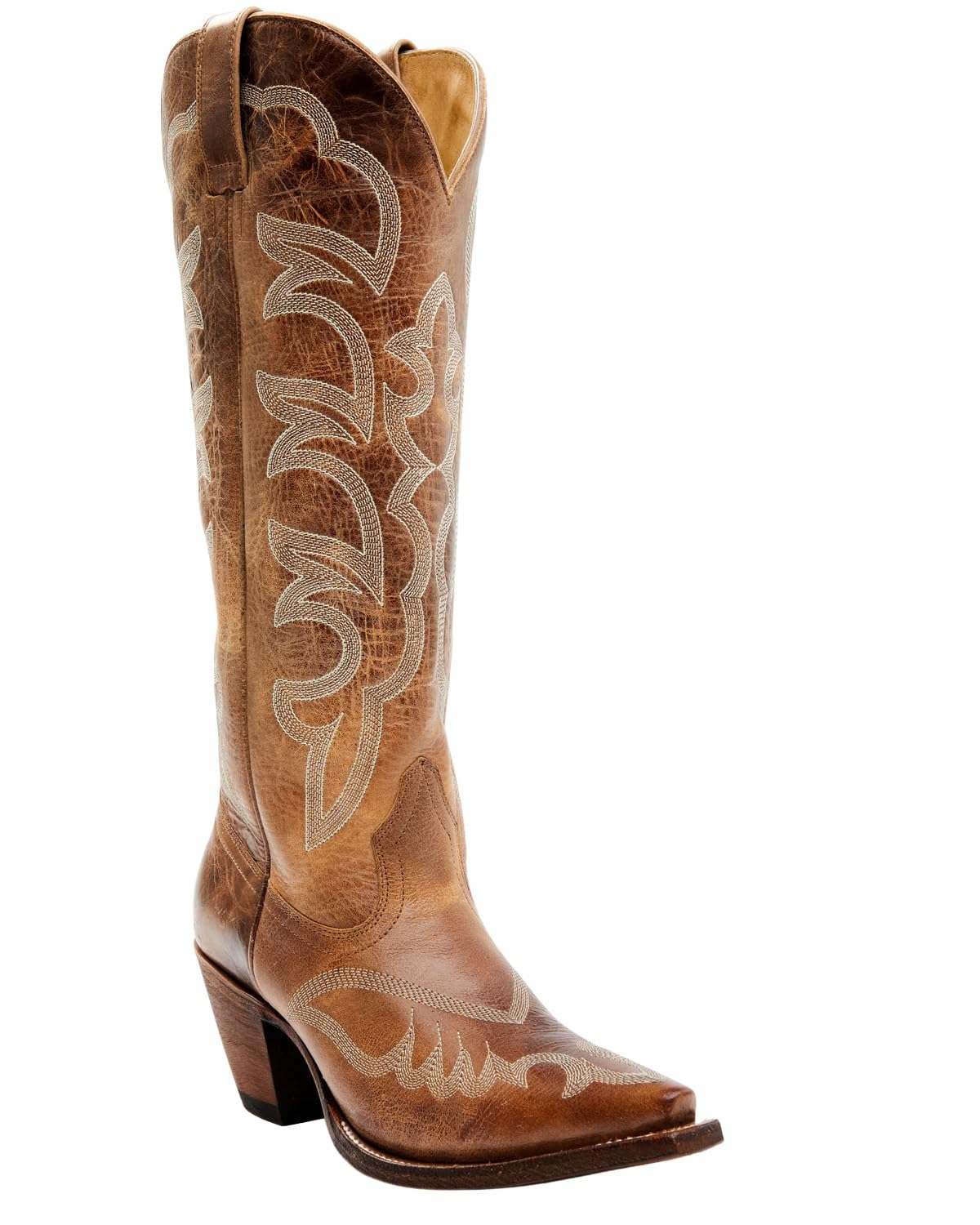 Shyanne Womens High Desert Tall Western Boot Snip Toe Tan 8 1 2 M US