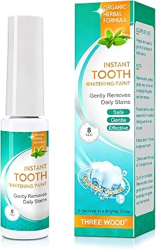 Instant Teeth Whitening Paint Portable Brush-On Formula for a Brighter Smile, Gentle & Easy to Use Tooth Whitener