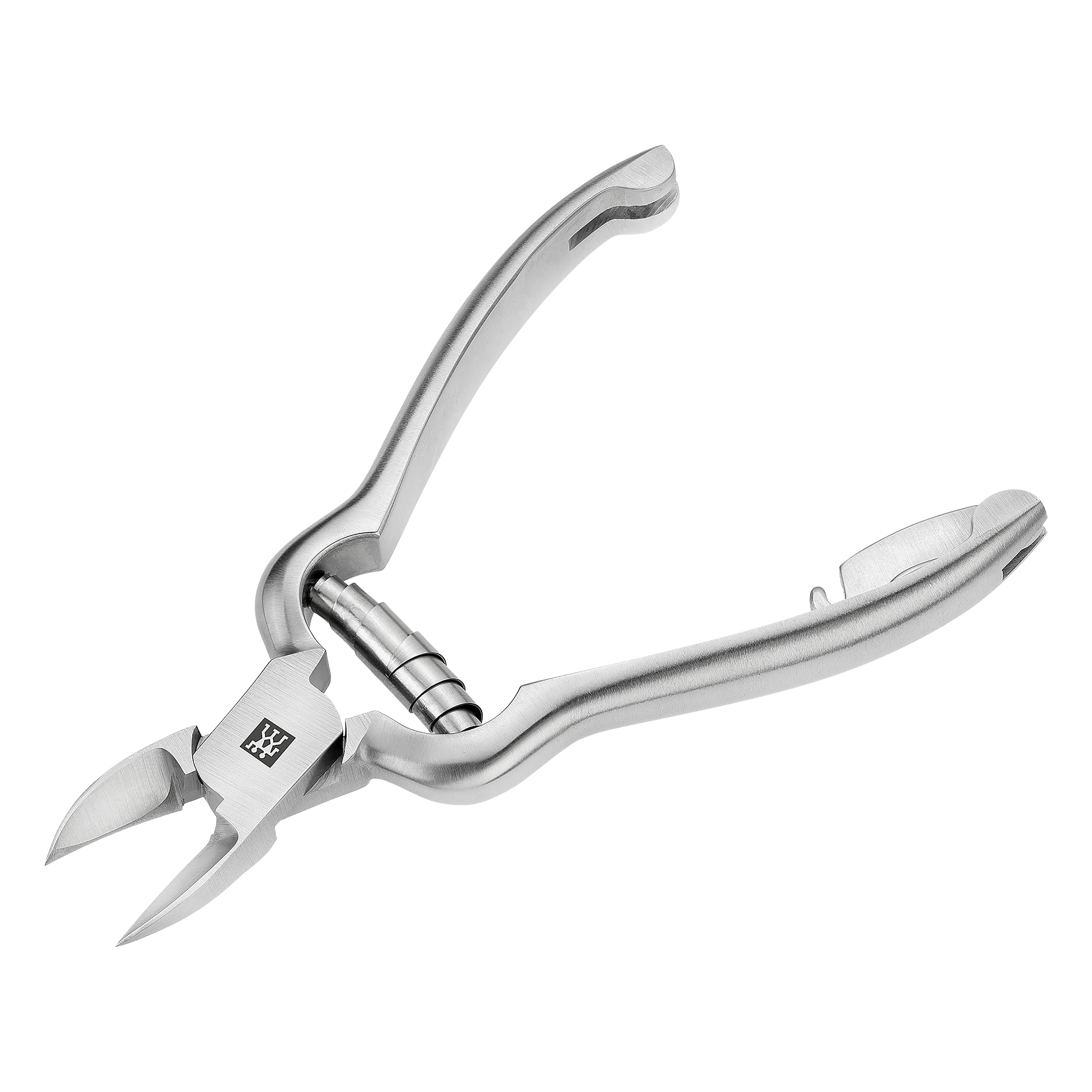ZWILLING Alicate para uñas (con muelle amortiguador, forma ergonómica, hojas especialmente afiladas para uñas de manos y pies duras), Premium, plateado