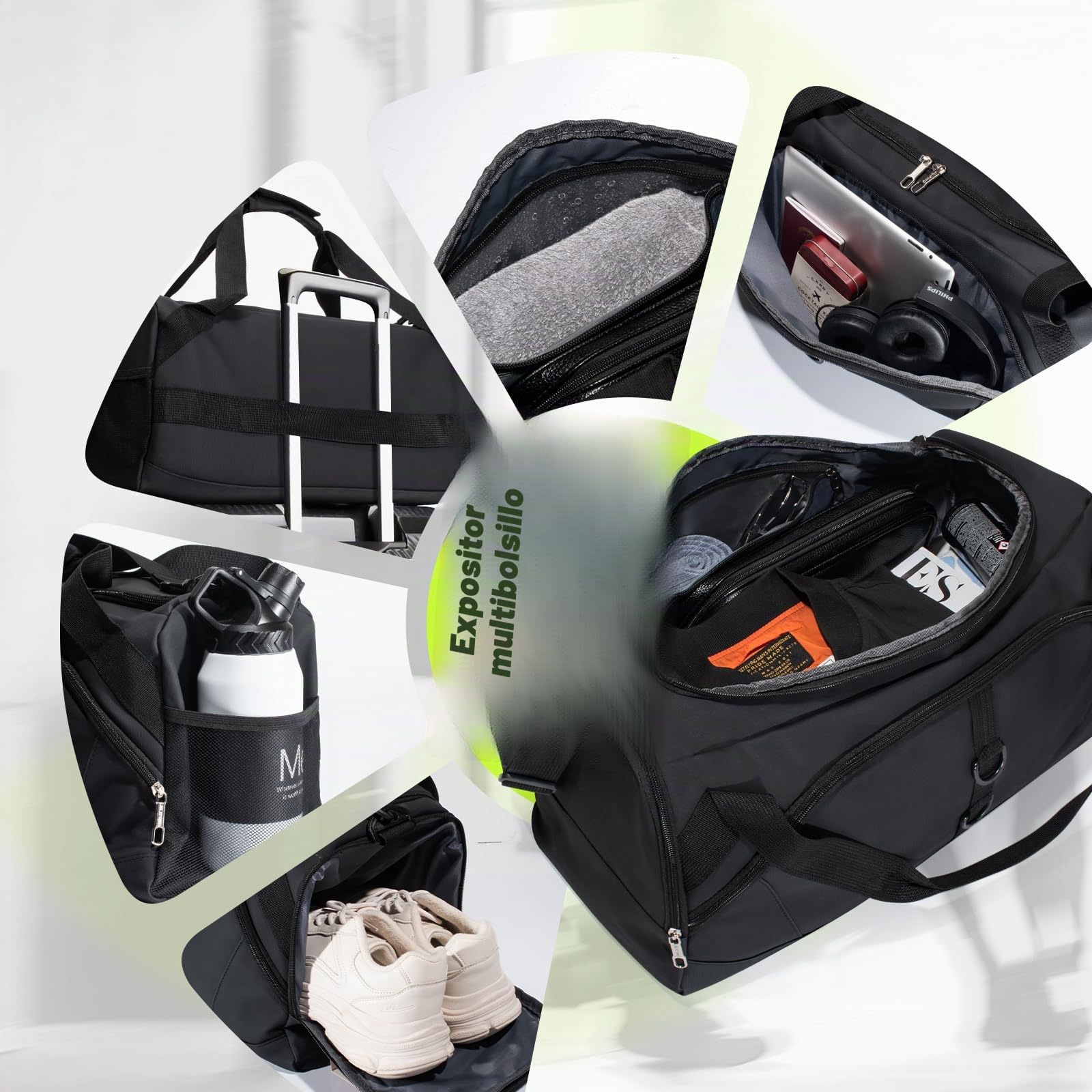 Bolsa de Deporte Gimnasio Viaje con Compartimento