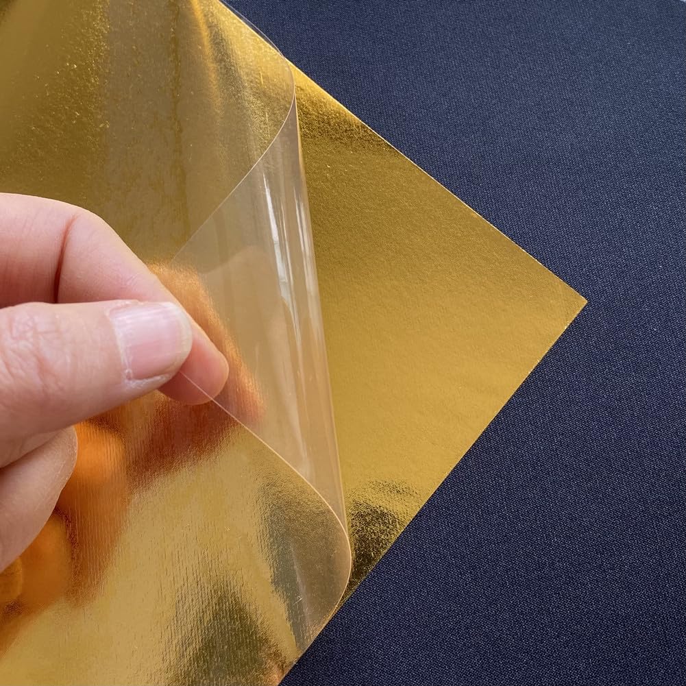Rouleau Vinyle Transfert Thermique Métallique Chromé Doré 30,5 Cm X 1,5 M - Feuille Or Pour T-shirts Et Vêtements