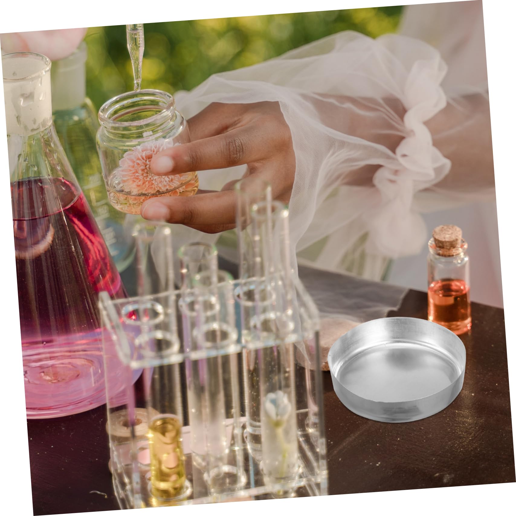 ABOOFAN 5 Sätze Wiegeschale Wiegen Tabletts Für Pulver Messung Probenwägeschalen Messen Von Wiegebooten Chemie Wiegt Boote Musterplatten Aluminium Silber 10 Stück * 5
