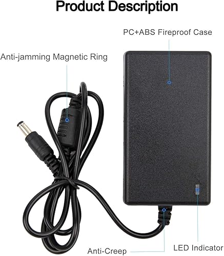 Miniatura 3 de Fuente de alimentación de 12 V 4 A  COOLM AC 100-240V 5060Hz a CC 12 voltios 4 amperios 4 amperios 48 W cargador convertidor de energía 12V4A +