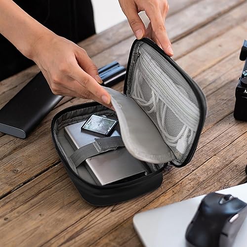 Miniatura 6 de Bolsa organizadora de cables portátil de 3 piezas, bolsa pequeña para cables electrónicos, organizador de accesorios electrónicos, bolsa de