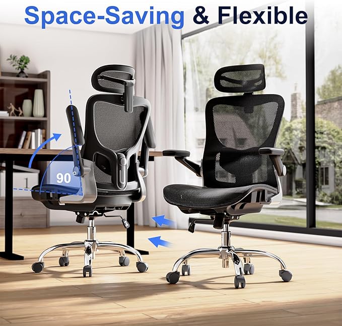 Silla de Oficina Ergonómica con Respaldo de Malla y Soporte miniatura 15