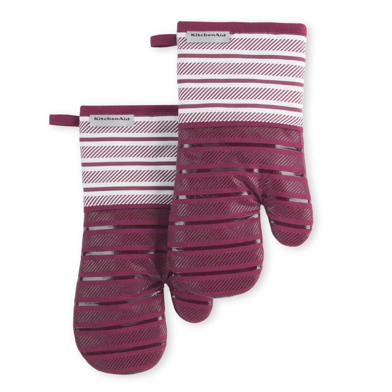 KitchenAidAlbany Beetroot Oven Gloves 7" x 13" (Pack of 2)