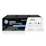 HP 202A Cyan, Magenta, Yellow Toner Cartridges for HP Printers (3-pack) | Works with Color LaserJet Pro M254, Color LaserJet Pro MFP M281 Series | CF500AM