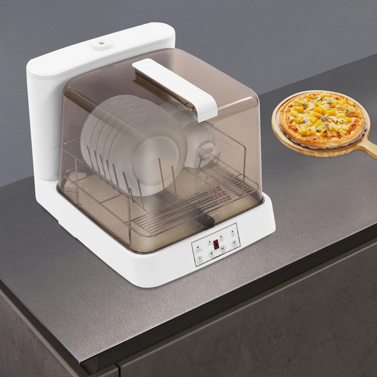 Mini lave-vaisselle, lave-vaisselle, avec 3 modes de nettoyage, autoportant, avec réservoir, pour appartements, dortoirs, camping-cars
