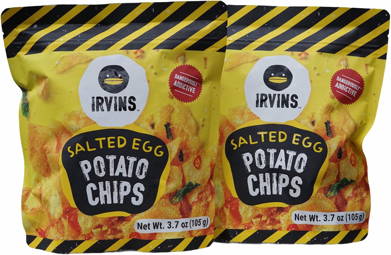 Amazon.com: IRVINS Salted Egg Potato Chips Crisps 105g : CDs & Vinyl