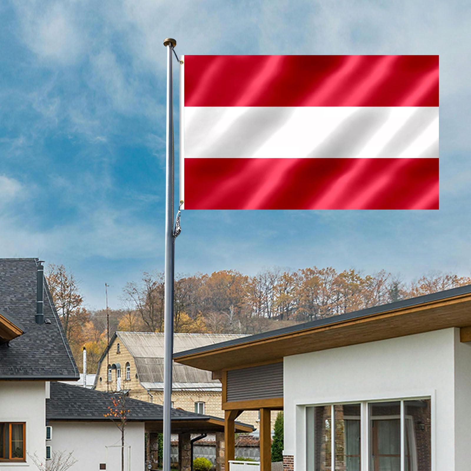 Austria Flag 3x5 FT Austrian Flag With Brass Grommets Fade Proof For Outdoor Decor(Austria) - Image 4