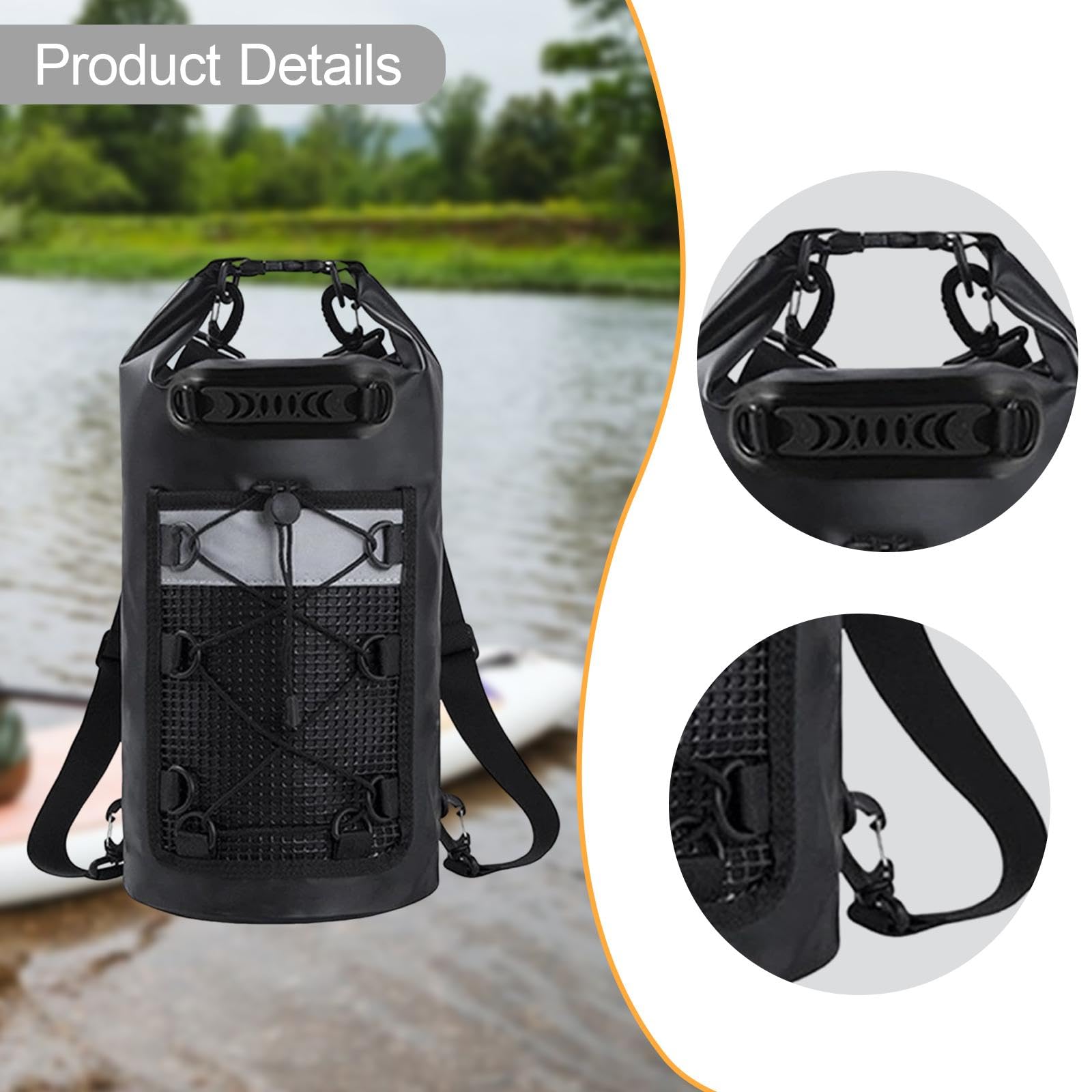Qianly Bolsa Impermeable IPX6, Mochila Flotante Ligera con Espacio Amplio para Deportes Acuáticos Y Aventuras Al Aire Libre