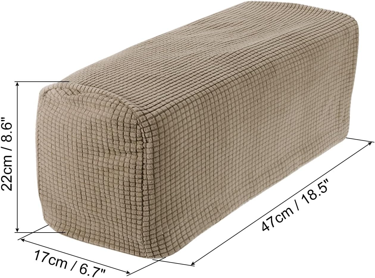 uxcell 4pcs Stretch Armrest Covers for Chairs/Sofas, Couch Arm Covers with Twist Pin, Furniture Protector Slipcovers for Sofa Chair Recliner Sand
